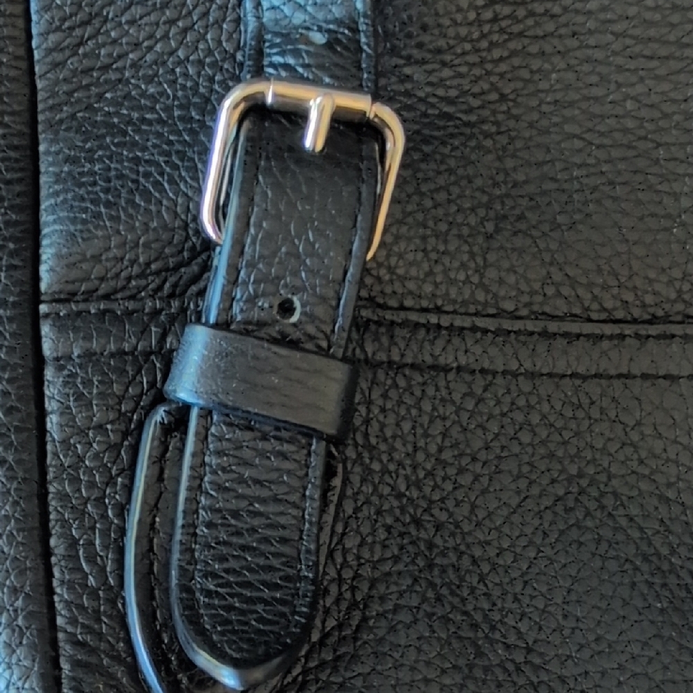 Coach Black Pebbled Leather Mini Turnlock Backpack with Gold Accents - Picture 6 of 16